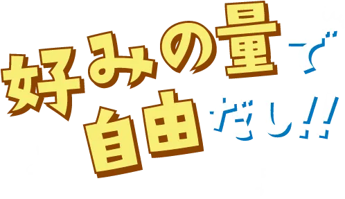 目分量でかけても自由だし!!